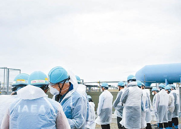 IAEA調查團上周到訪福島第一核電站。