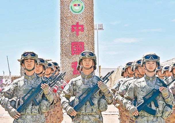 中國國防部指，兩國陸軍首次組織營級規模聯合訓練。