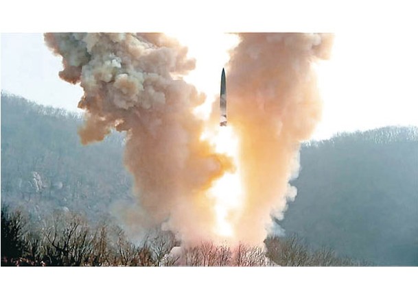 北韓再試射導彈。