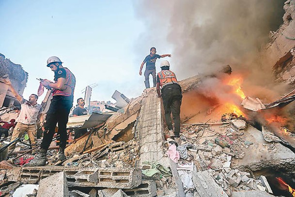 加薩戰事持續，多處被破壞。（Getty Images圖片）