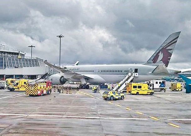 卡塔爾航空波音787  遇亂流12傷