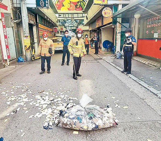 南韓需清理氣球帶來的大量垃圾。