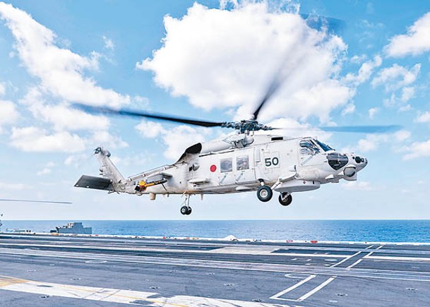 失事日本海上自衞隊直升機型號是SH60K（圖）。
