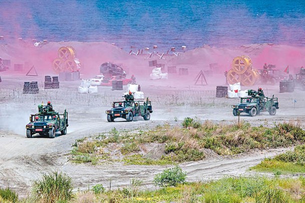 漢光實兵演習今年首度取消假想敵對抗演練。（Getty Images圖片）