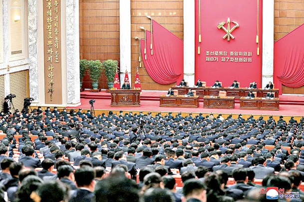 北韓將召開勞動黨全體會議。圖為過往會議情形。