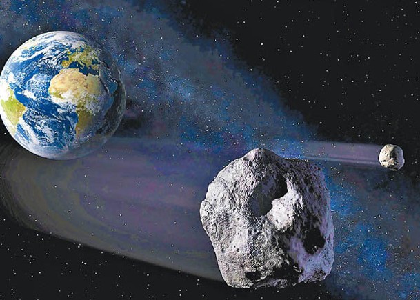 小行星2024 MK掠過地球；圖為構想圖。
