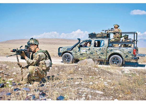 圖為亞美尼亞與美國去年舉行的聯合軍事演習。