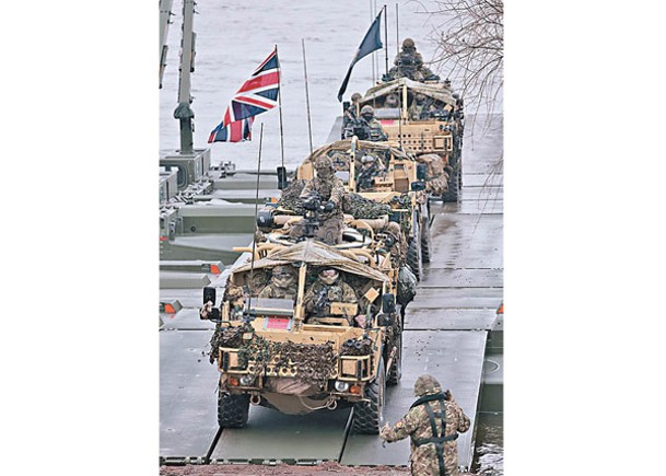 英軍部隊參與北約演練。（Getty Images圖片）