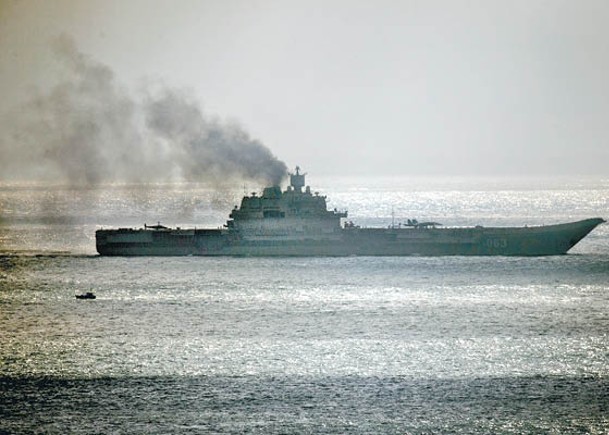烏克蘭圖攻擊俄羅斯航母庫茲涅佐夫號。（Getty Images圖片）