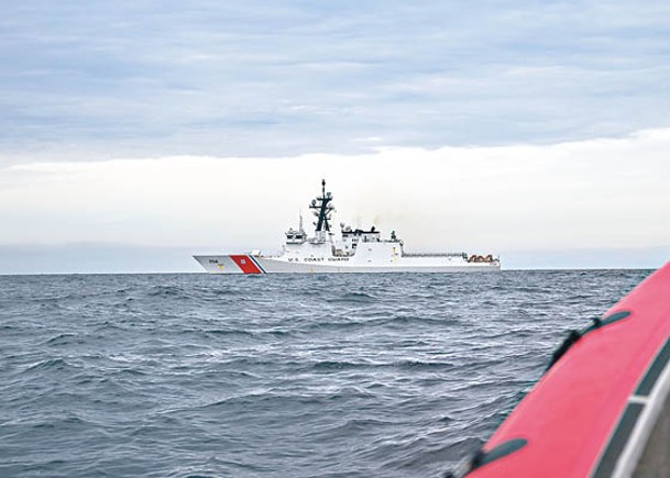 美國海岸防衞隊巡邏艦（圖）發現中方船隻。