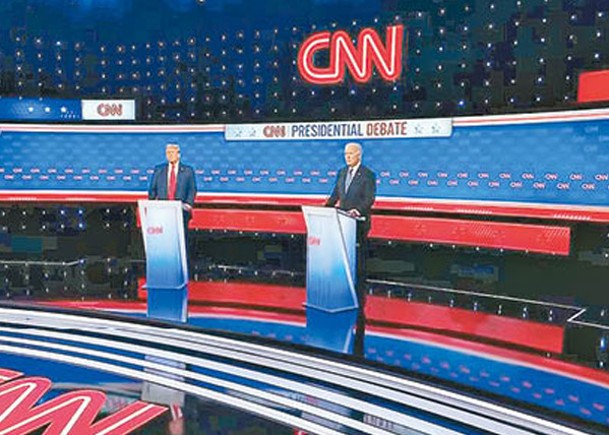 拜登（右）與特朗普（左）已舉行首場電視辯論。