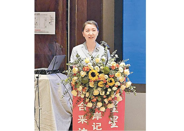 國台辦首位女性副主任吳璽首次公開與媒體見面。（中時電子報圖片）