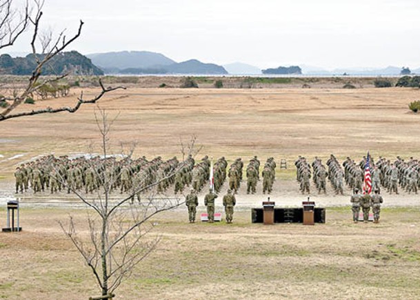 駐日美軍將加強與日本自衞隊協同作戰。圖為美日聯合軍事演習。
