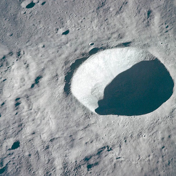 月球極地充滿隕石坑。