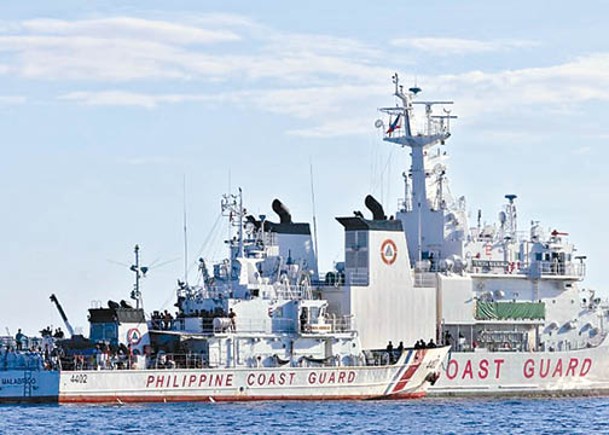 菲方船隻在仙賓礁海域持續滯留 。