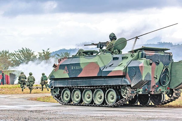 台軍進行軍事演習。（Getty Images圖片）