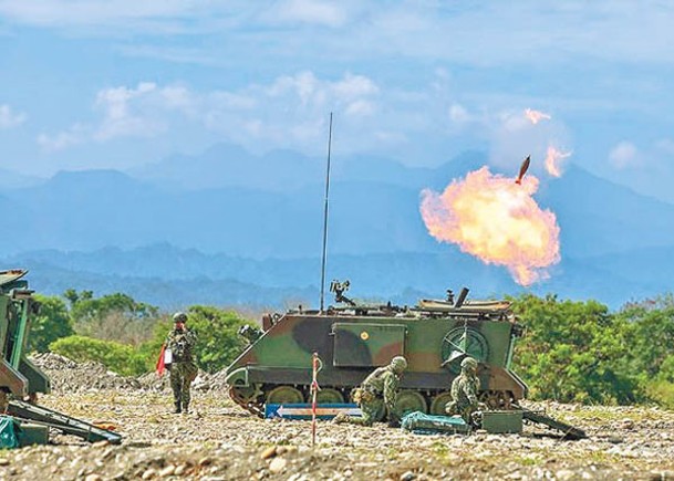 台軍（圖）在密歇根州國民警衞軍的國家全域作戰中心受訓。