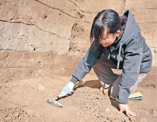 考古人員在遺址挖掘。（中新社圖片）