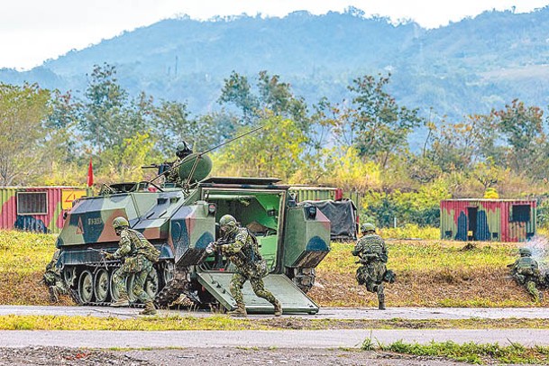 台軍進行軍事演習。（Getty Images圖片）