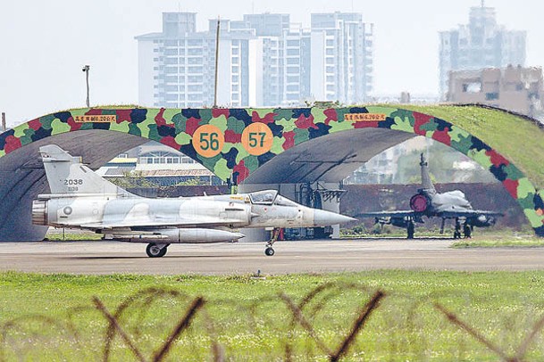 台軍的幻影戰機參與演習訓練。（Getty Images圖片）