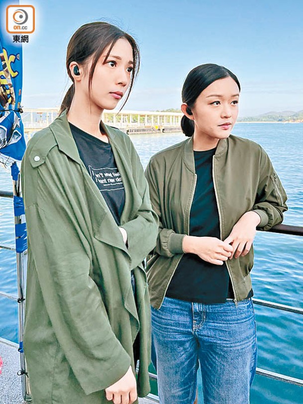 陳曉華（左）與歌手陳明憙在新劇合作。
