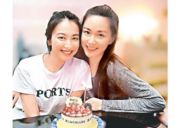 朱千雪（左）生日，湯洛雯當然陪伴慶祝。