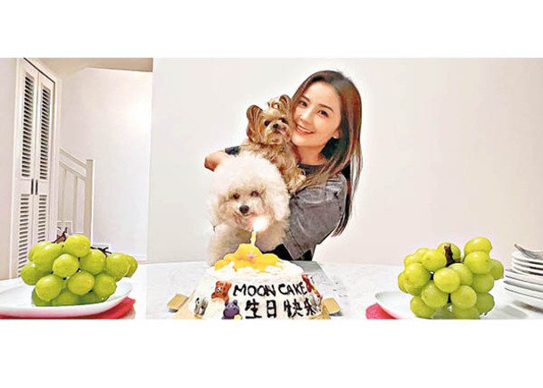 阿Sa為愛犬慶祝生日，桌上出現提子令網民擔心。