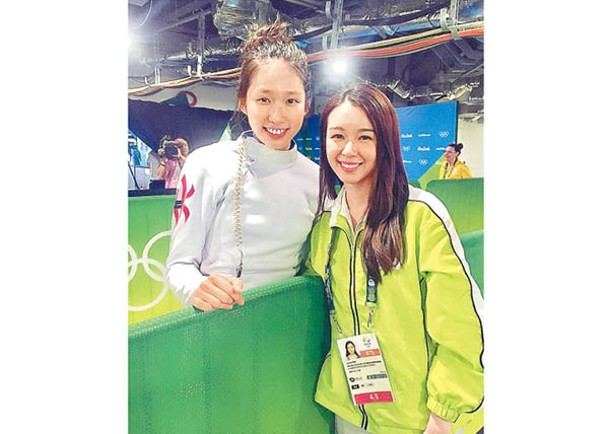 麥明詩於2016年奧運時曾與江旻憓合照。