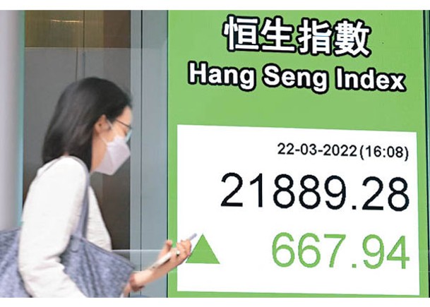 重磅科網股昨日急升，帶動港股收升逾3%。（中新社圖片）