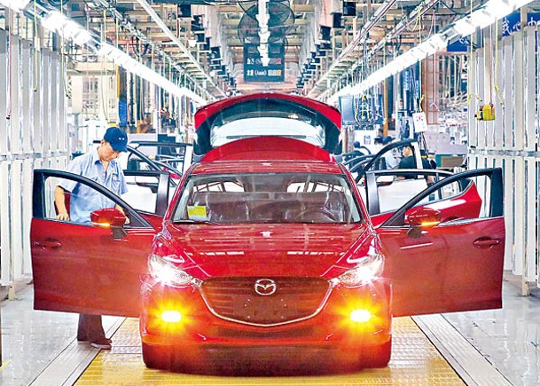 中國汽車製造業首5個月營業收入達3.25萬億元人民幣。