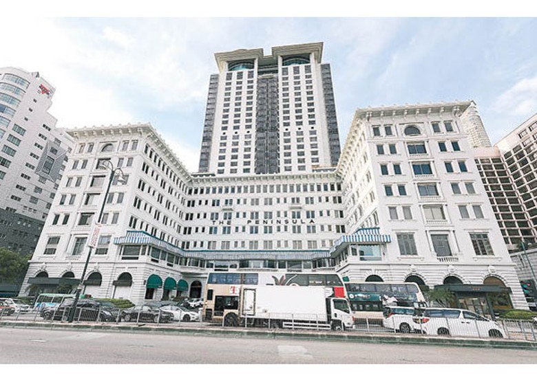 香港半島酒店上季平均房租為3,013元。