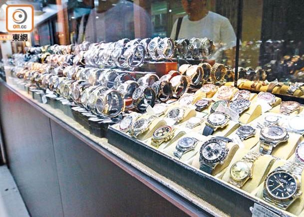 全球經濟不景，拖累名錶價格由高位大幅回落。