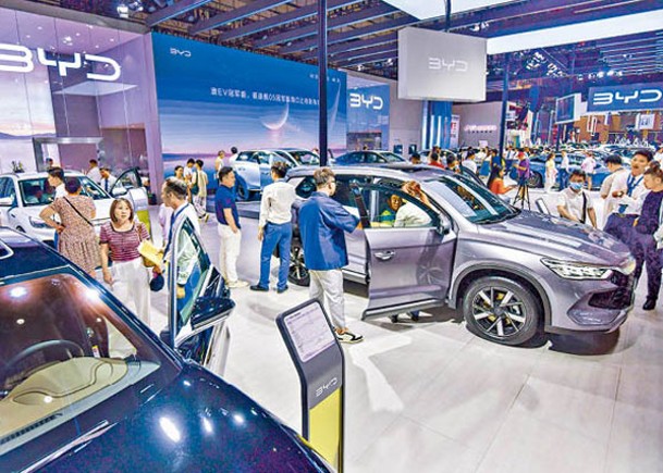 比亞迪上月新能源車按年多售33%。