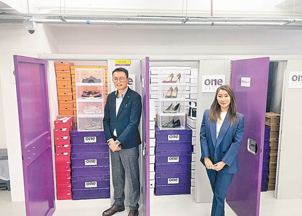 金朝陽旗下迷你倉業務成立6年，已有超過40間分店。左為盧駿威，右為楊詠娟。