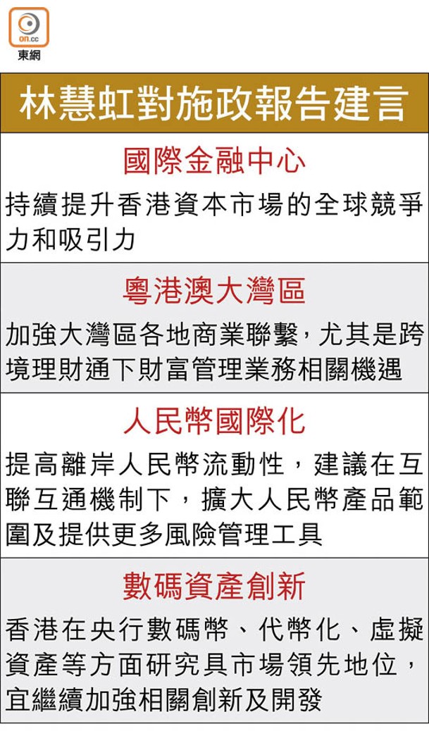 林慧虹對施政報告建言