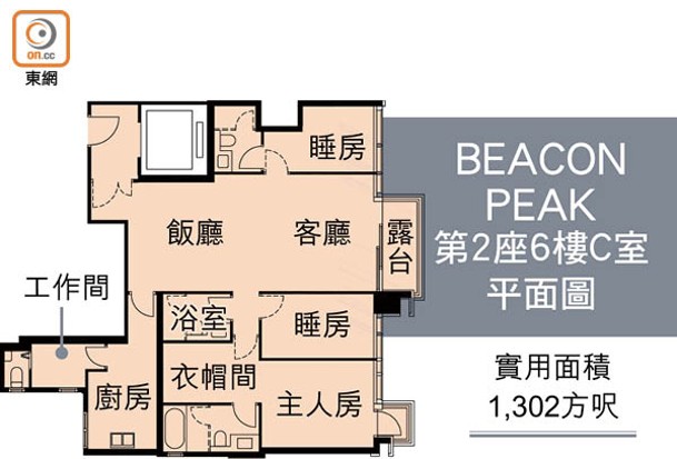 BEACON PEAK第2座6樓C室平面圖