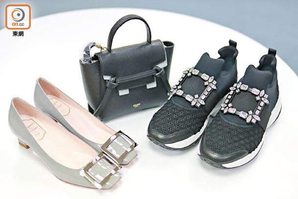 熱賣推介Top3：<br>（左）Roger Vivier Trompette Metal Buckle Pumps漆皮皮鞋<br>漆皮製造，搭配金屬飾扣，經典又不失創新，因此深受OL們歡迎，售HK$4,400。<br>（中）Celine Pico Belt Bag<br>看起來小巧迷你，但由於只有一個大間隔，空間亦相當實用，可放手機、紙巾、唇膏、粉盒，車鑰匙等等，售HK$12,500。<br>（右）Roger Vivier Viv’ Run 鑽扣運動鞋<br>高級時尚與跑鞋的結合，最正是有7厘米隱藏式鞋底，啱晒身形不高的女士，加上閃閃的標誌性搭扣，既搶眼又實用，售HK$6,800。