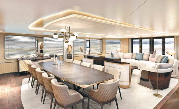 室內設計由H2 Yacht Design主理，走優雅、時尚路線，媲美豪華會所。