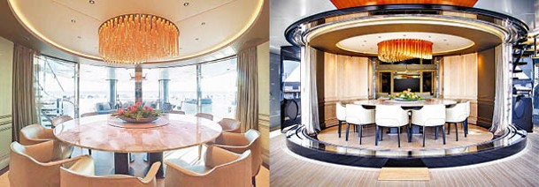 自成一角的圓形飯廳，是「GECO」的特色設施，布置優雅。
