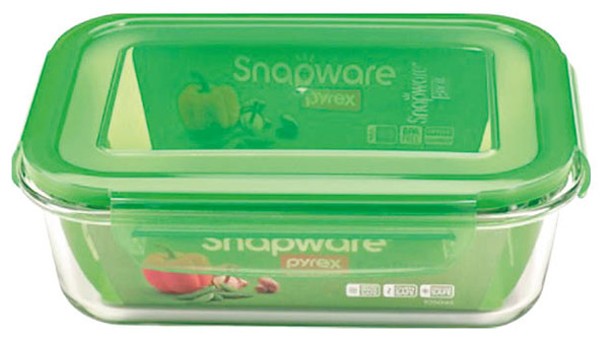 美國康寧餐具 SnapwarePyrex® Eco Pure 長方形玻璃保鮮密封盒 1.05L<br>原價：$160<br>優惠價：$25<br>攤位編號：6B 23-28（近天后站出口）