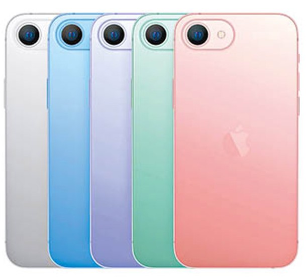 平價版iPhone SE3傳聞會有銀白、藍、消光紫、薄荷綠和橘色5款選擇。