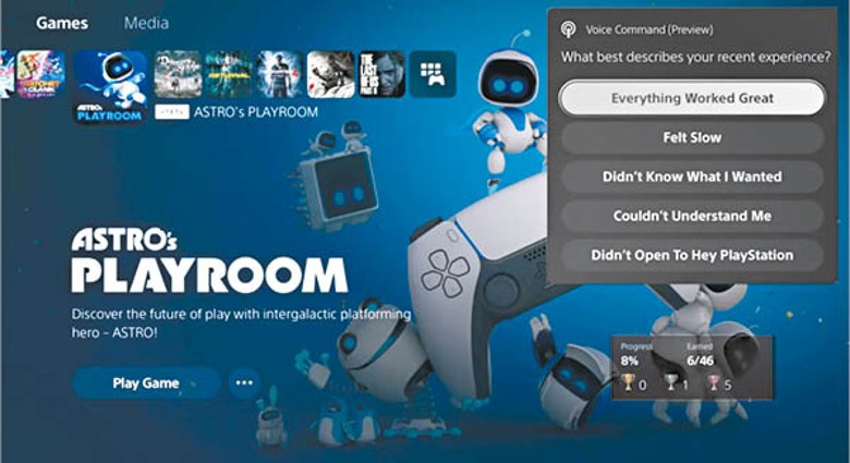PS5開放測試「Hey PlayStation」聲控指令功能，讓玩家以語音操控主機功能。