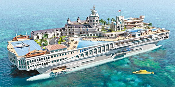 能以15節速度航行的「Streets of Monaco」，猶如一個迷你海上城市。