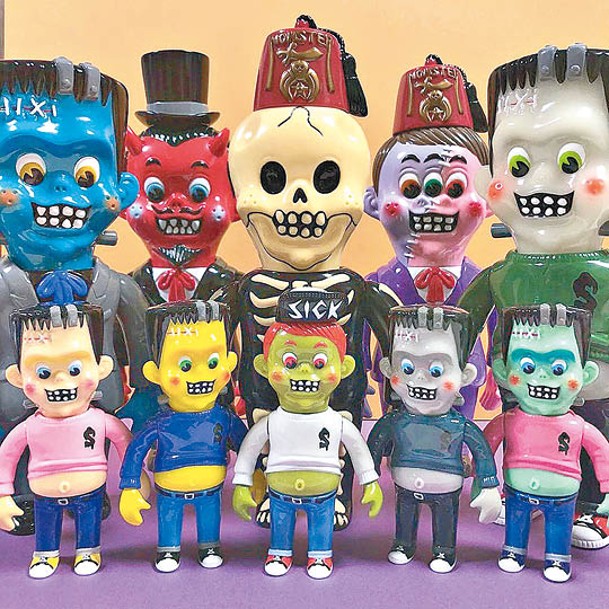 Knuckle<br>日本Lowbrow藝術家，其Little Chop Design公司以搞怪玩具見稱。近年憑科學怪人Lil’ Franky刮起熱潮，將身邊機車及紋身界老友變成人偶是其特色之一。