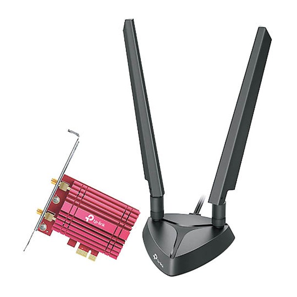 同廠另有Archer TXE75E，為市面首張能連接6GHz Wi-Fi的PCIe介面卡；配合磁吸底座及兩支可拆式天線，擺位靈活。<br>售價：$999（a）