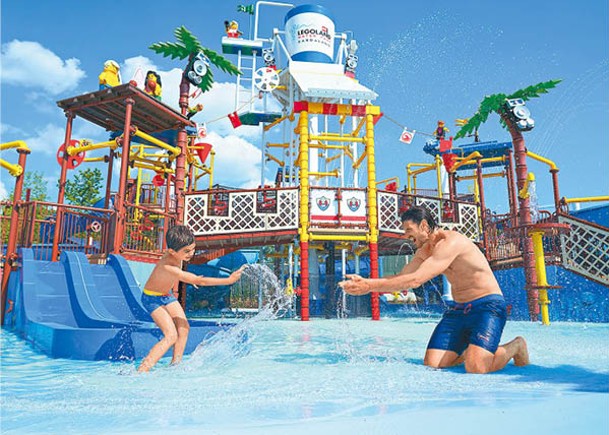 於意大利維羅納的LEGOLAND Water Park是全歐首個樂高主題水上樂園，內裏劃分多個區域，圖為 Beach Party。
