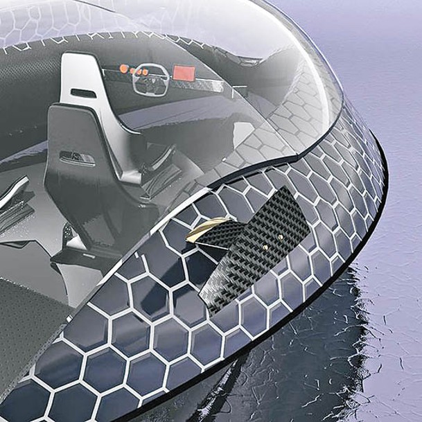 碳纖維側翼能為高速行駛提供穩定性。