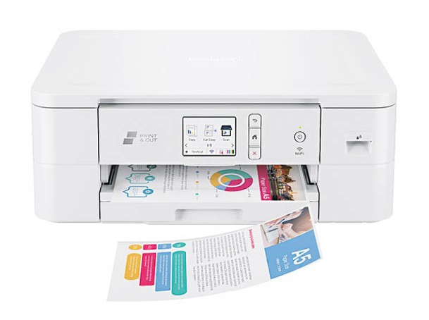 打印機支援無線連接、流動打印及自動雙面打印功能，每分鐘可印17頁黑白及16.5頁彩色文件。（g）