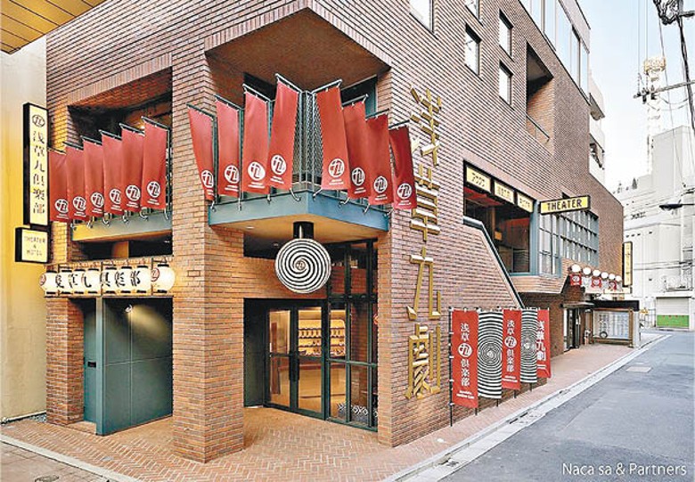 淺草九俱樂部HOTEL是結合住宿、劇場及俱樂部的一體型設施。