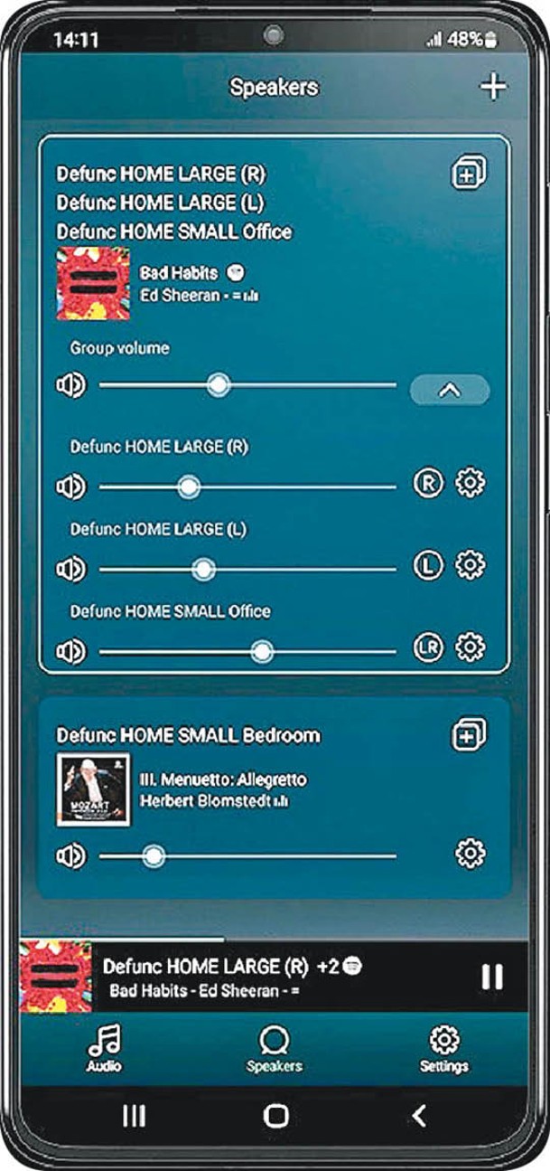 可透過專屬App獨立調校每隻喇叭的播放設定。